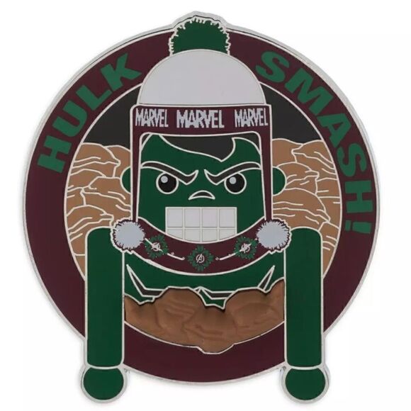 Hulk Nutcracker Holiday Pin Disney x Marvel New with Card 2023 - Picture 1 of 2